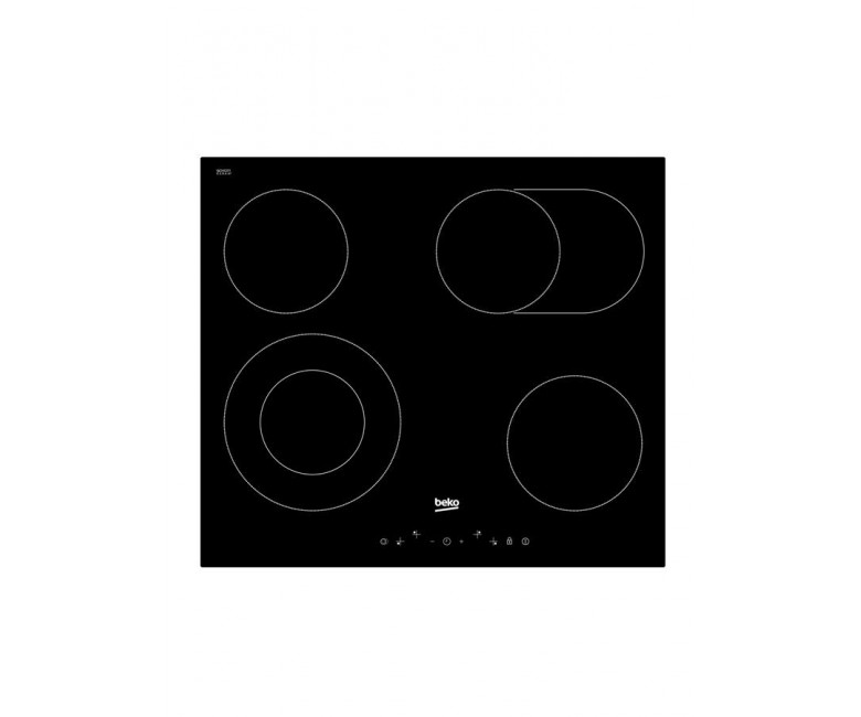 Варильна поверхня Beko електрична, 60см, розширена зона, чорний BEKO  HIC64403T HIC64403T