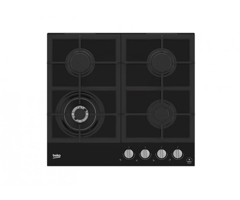 Варильна поверхня Beko газова на склі, 60см, чавун, чорний BEKO  HILW64325SB HILW64325SB