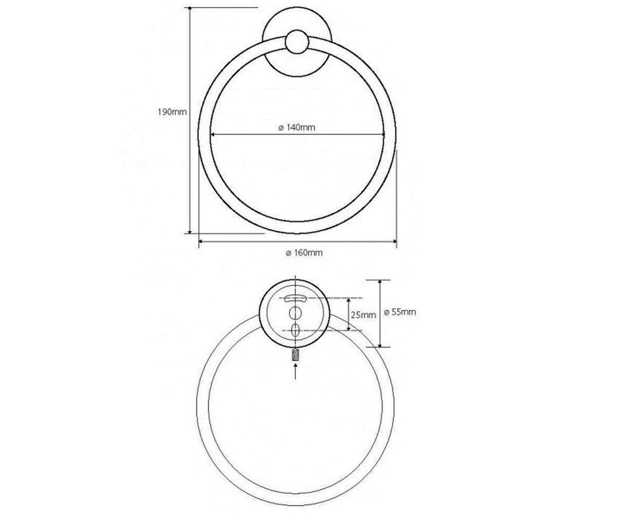 Кольцо для полотенец  OMEGA 104104062:Чертеж 