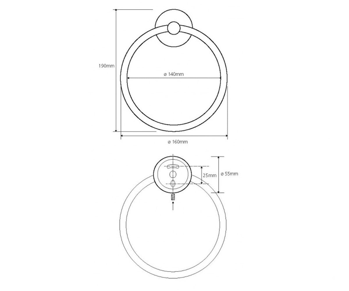 Кольцо для полотенец  OMEGA 104204062:Чертеж 