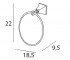 Кольцо для полотенца  CATHEDRAL ACBCAT050000CRM:Чертеж 