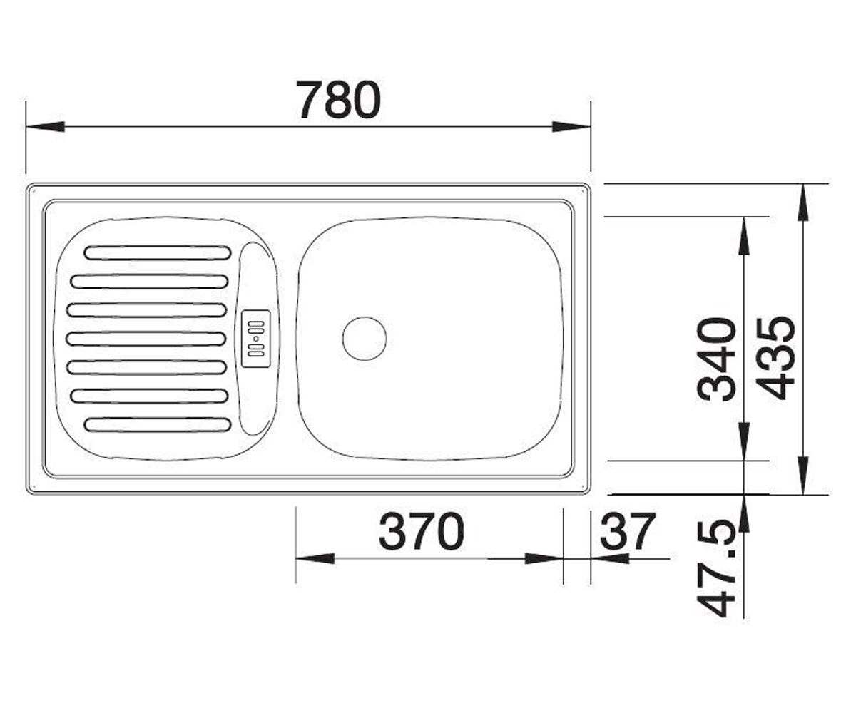 Кухонная мойка  FLEX MINI 511918:Чертеж 
