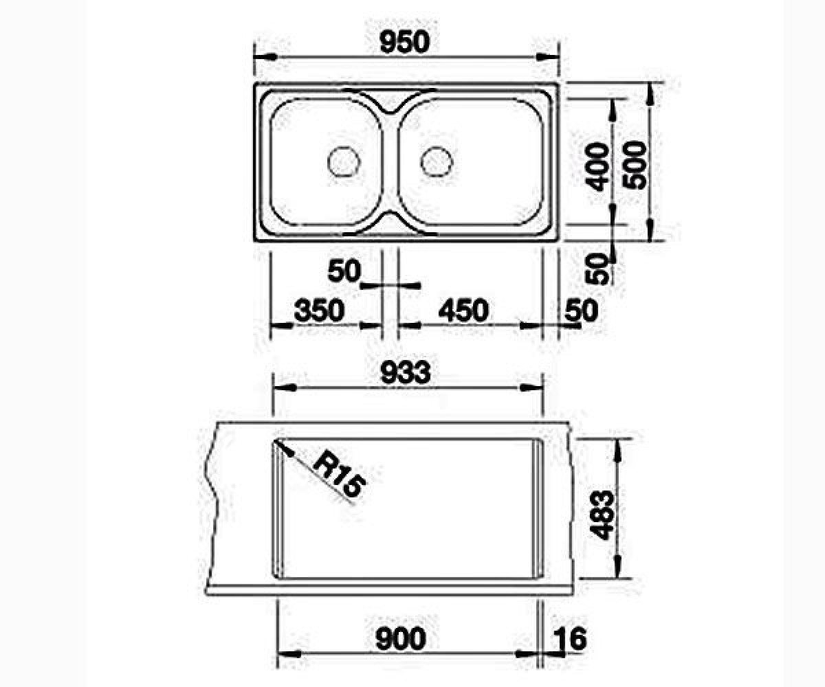 Кухонная мойка  TIPO XL 9 511926:Чертеж 