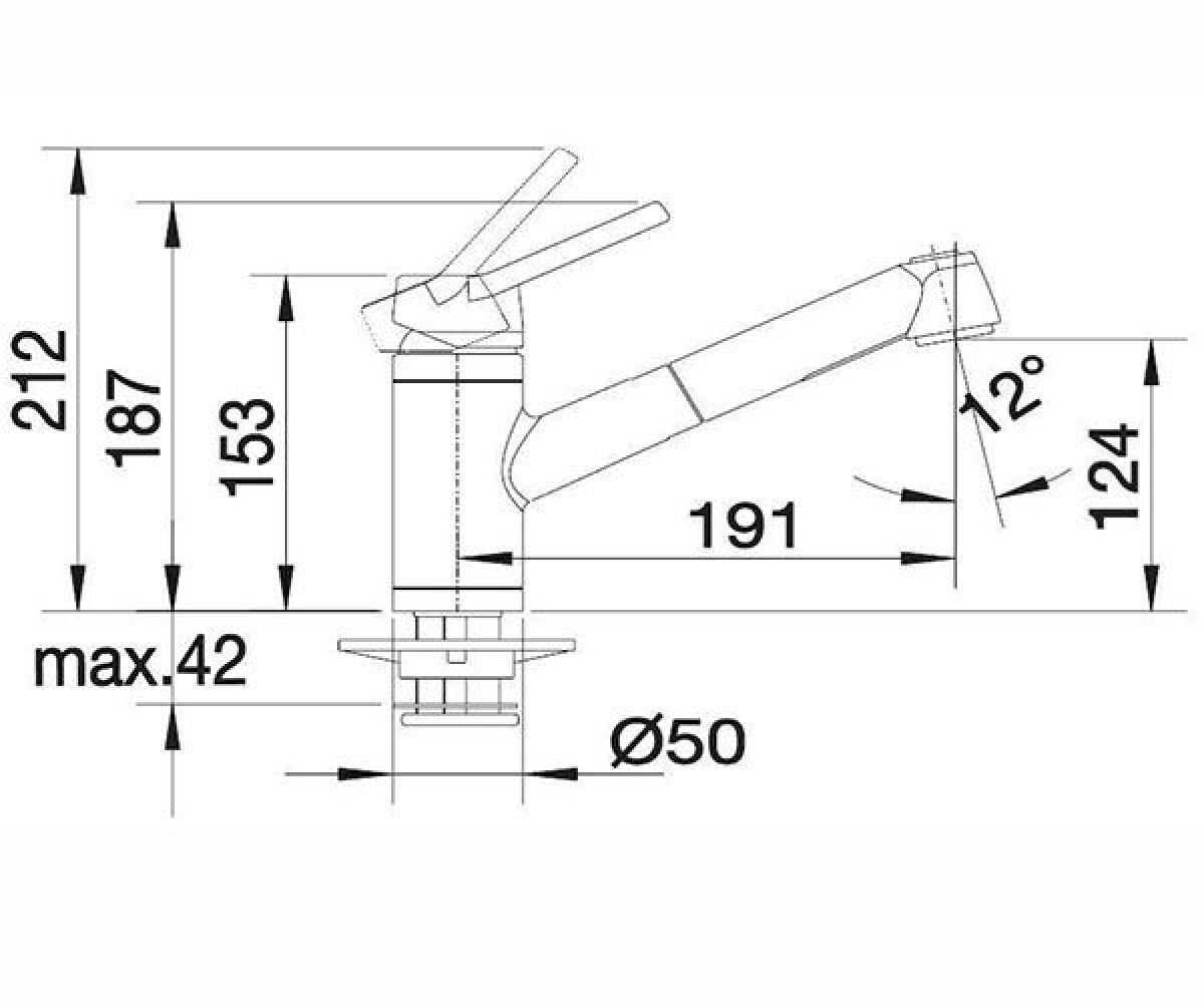 Кухонный смеситель  ACTIS-S 512923:Чертеж 