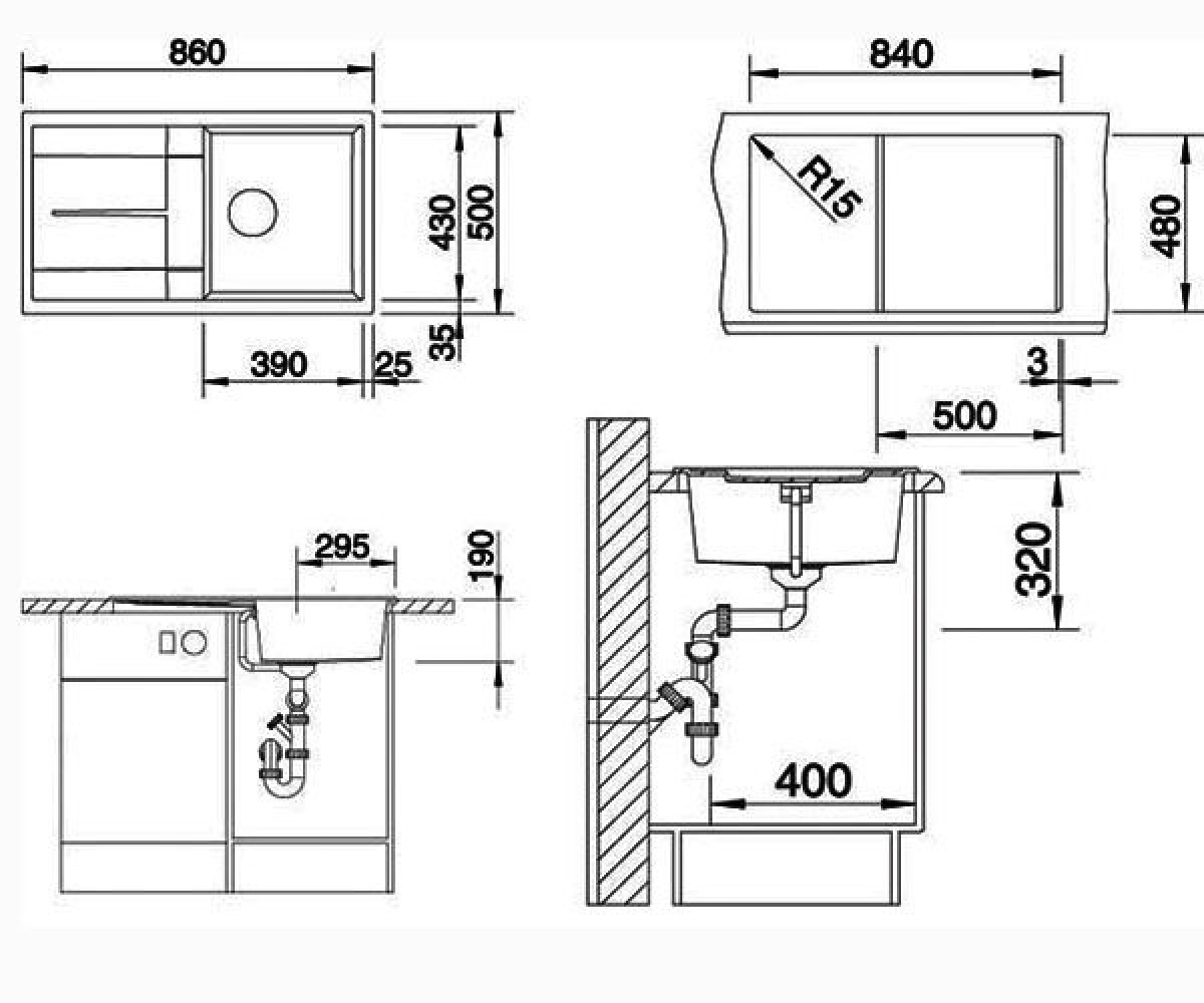 Кухонная мойка  METRA 5 S 513038:Чертеж 