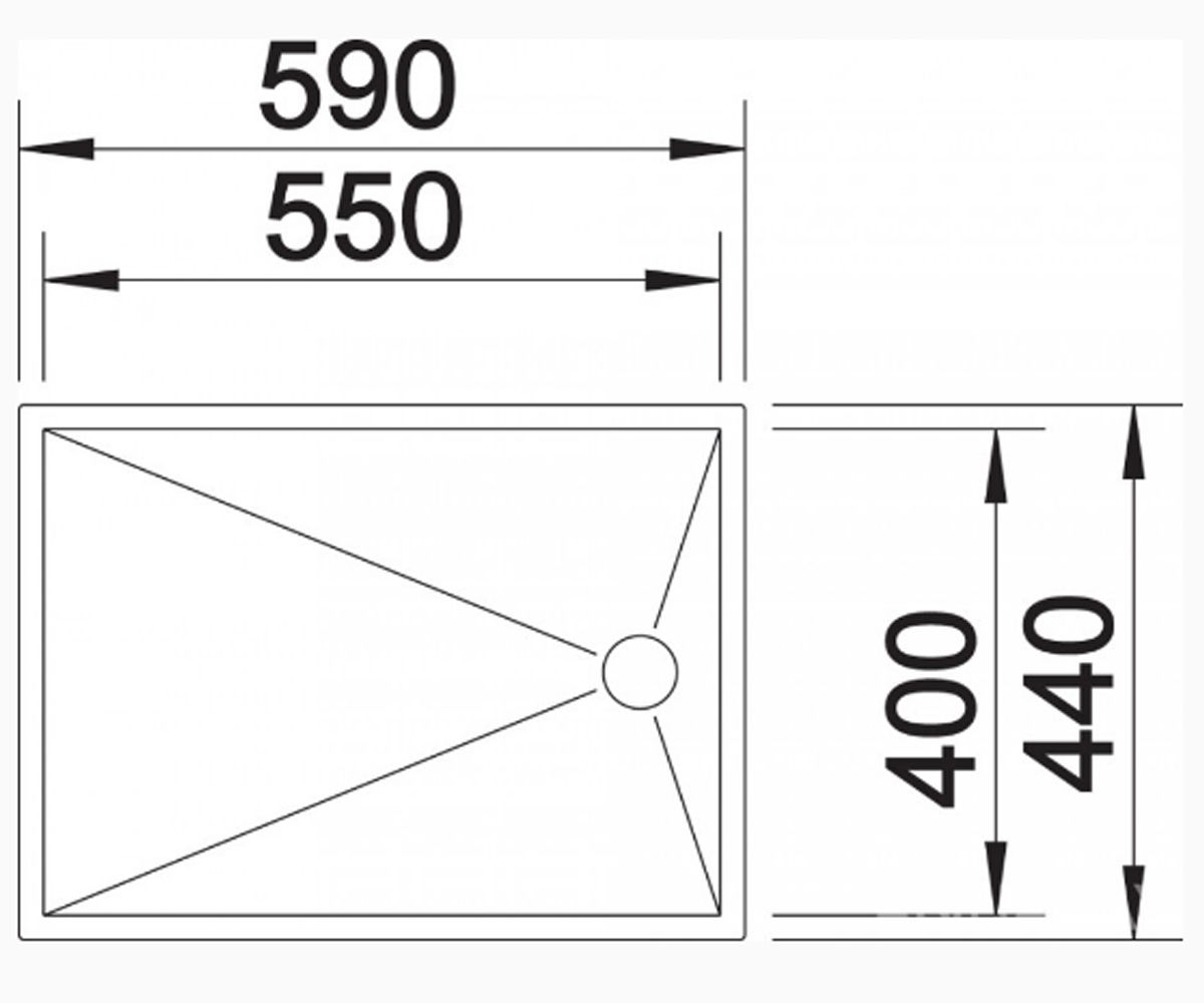 Мойка для кухни  ZEROX 550-T-IF 513302:Чертеж 