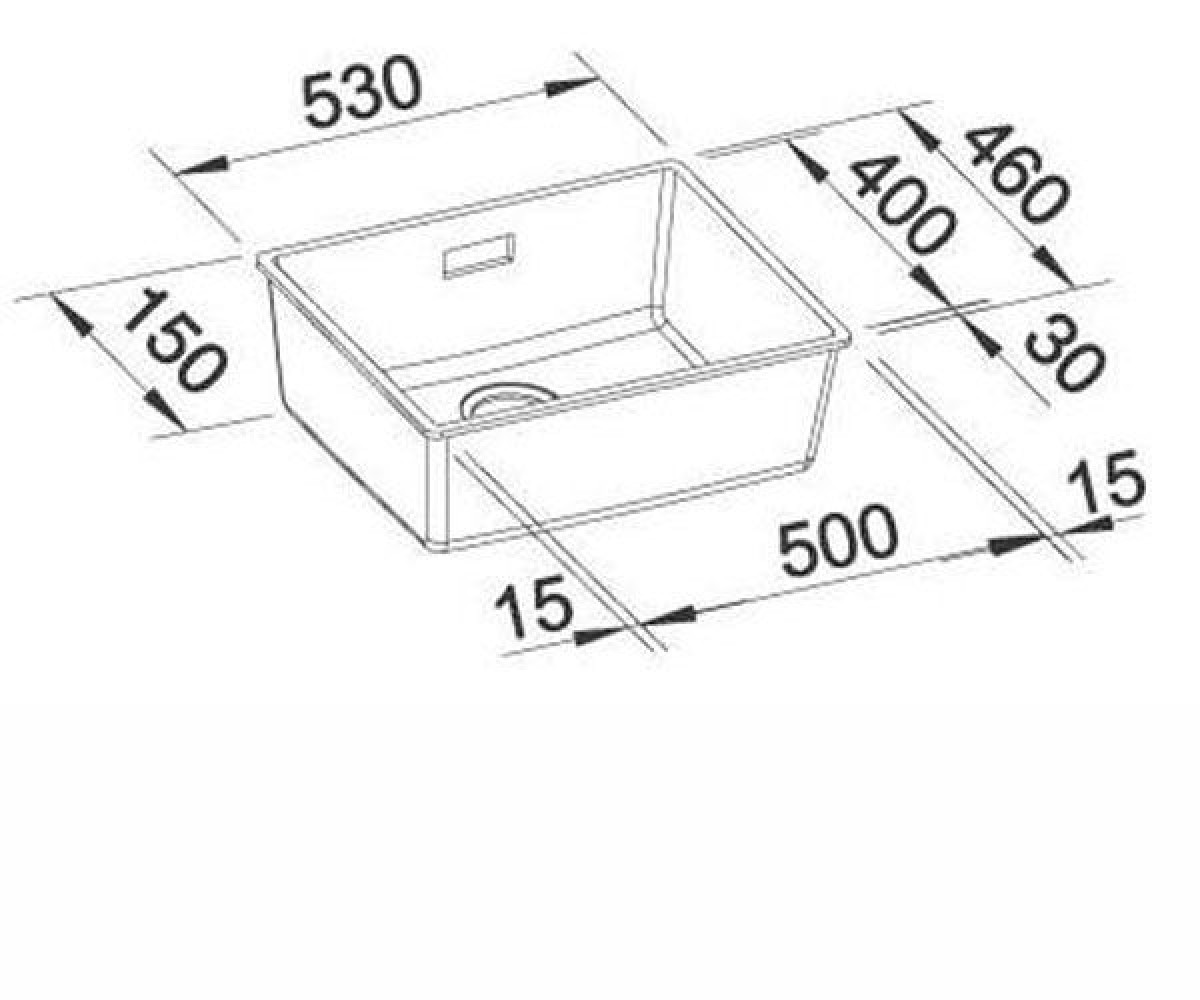 Кухонная мойка  SUBLINE 500-U 513413:Чертеж 