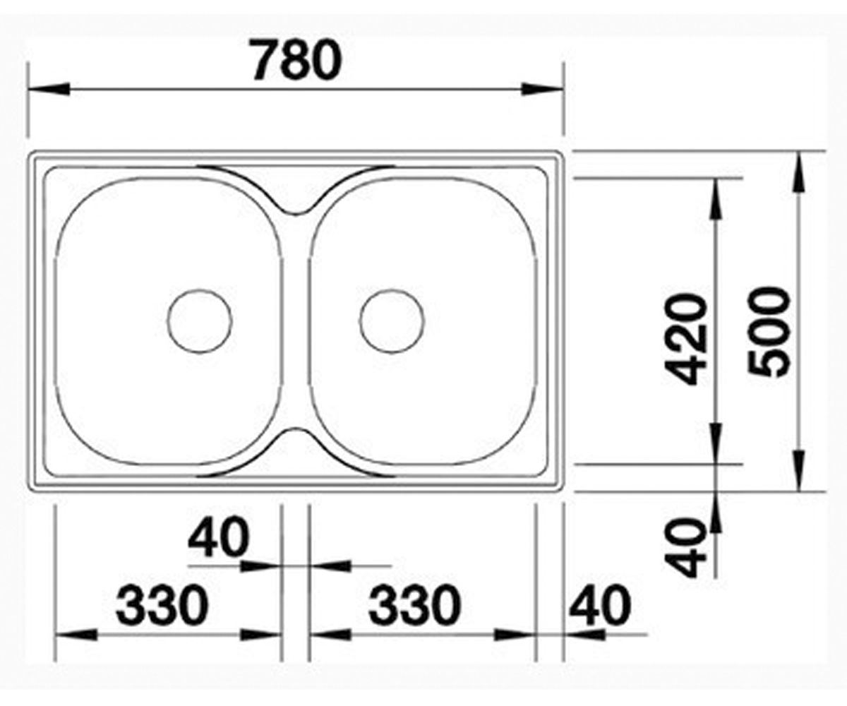 Кухонная мойка  TIPO 8 COMPACT 513459:Чертеж 