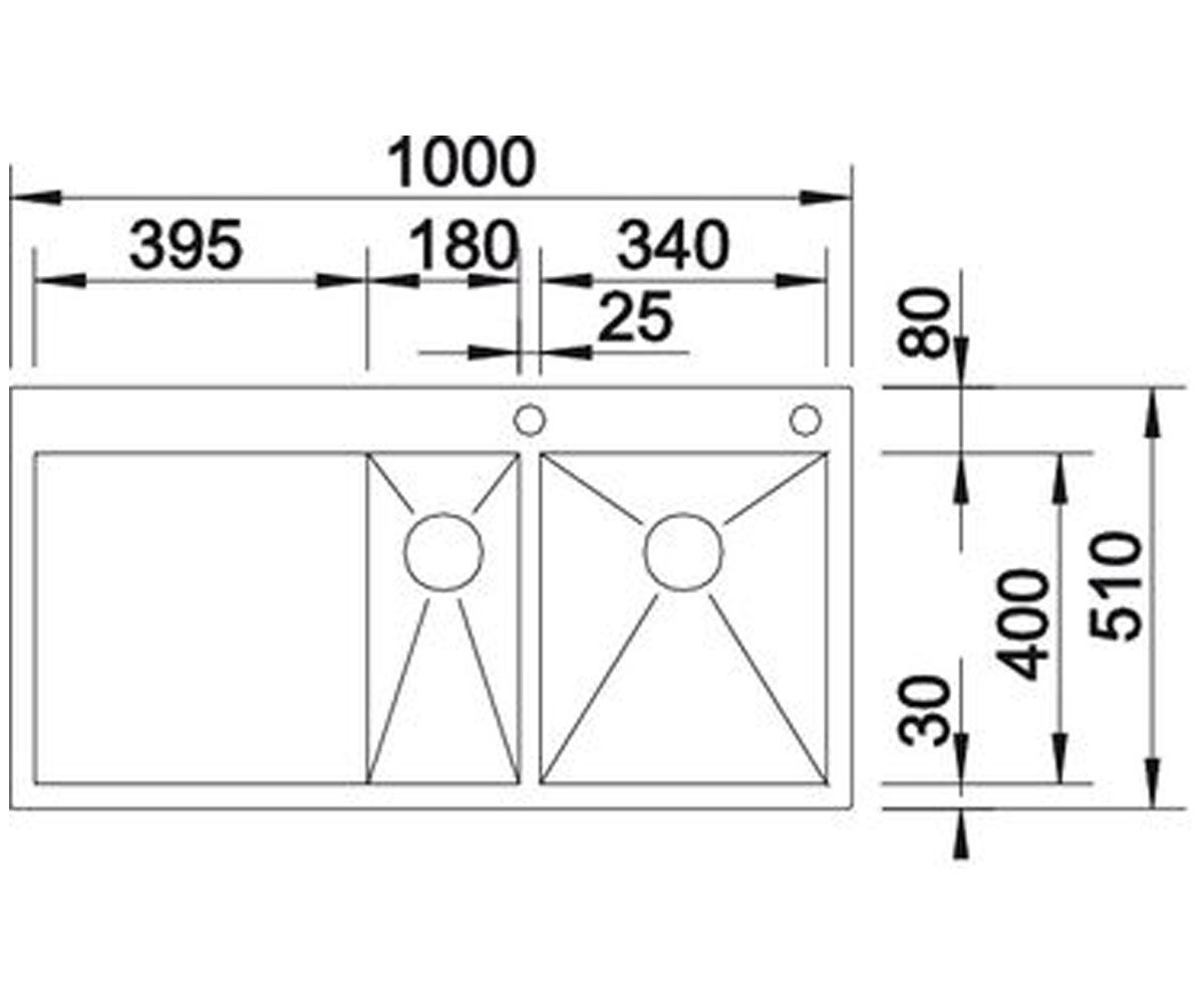 Мойка для кухни  ZEROX 6 S-IF 513705:Чертеж 