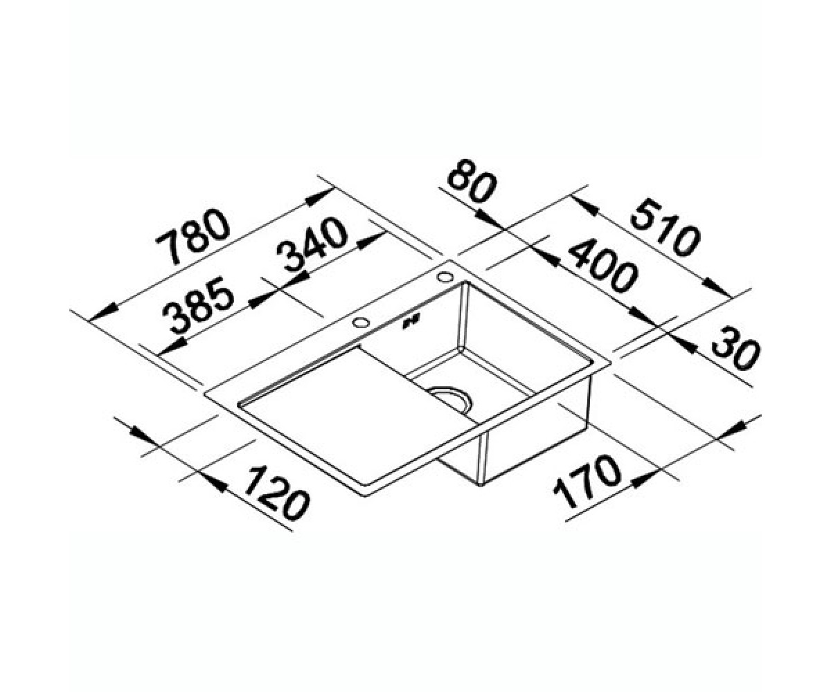 Кухонная мойка  CLARON 513997:Чертеж 