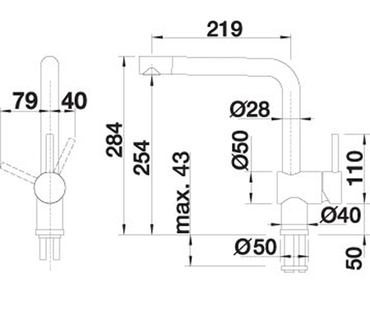 Кухонный смеситель  LINUS-F 514026:Чертеж 