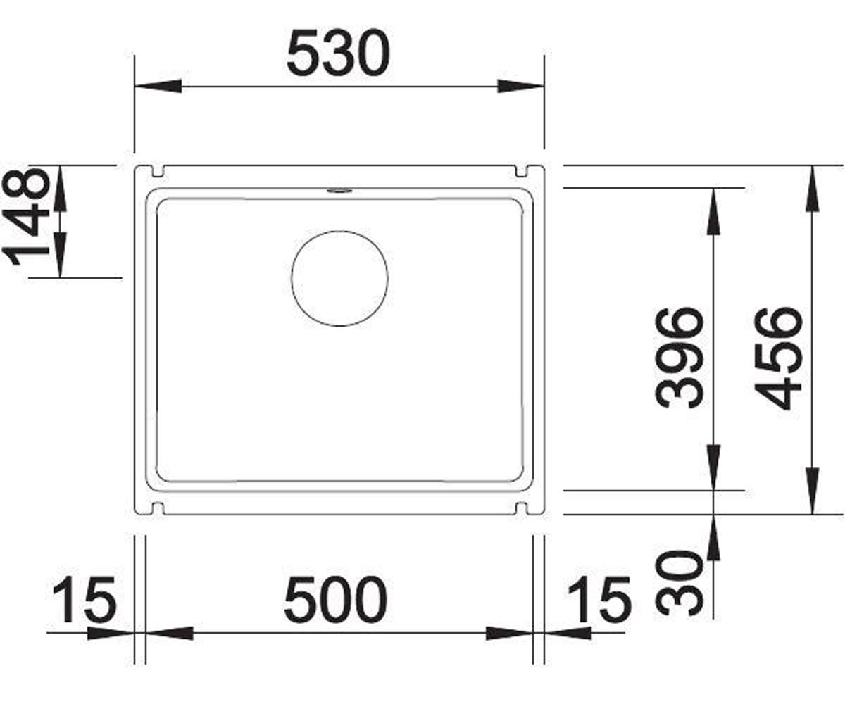 Мойка для кухни  SUBLINE 500-U 514506:Чертеж 