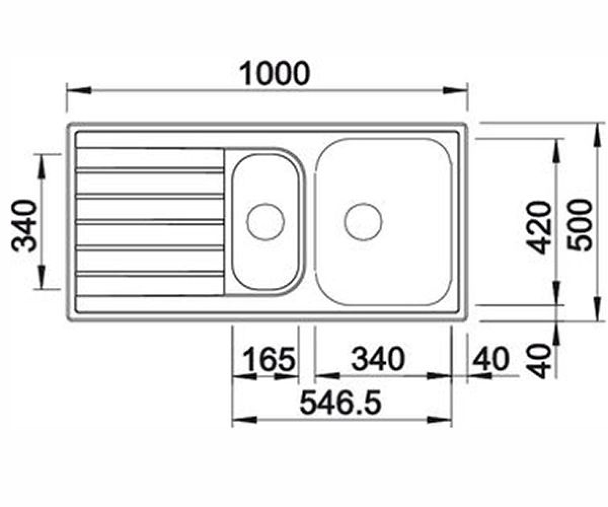 Кухонная мойка  LIVIT 6 S 514797:Чертеж 