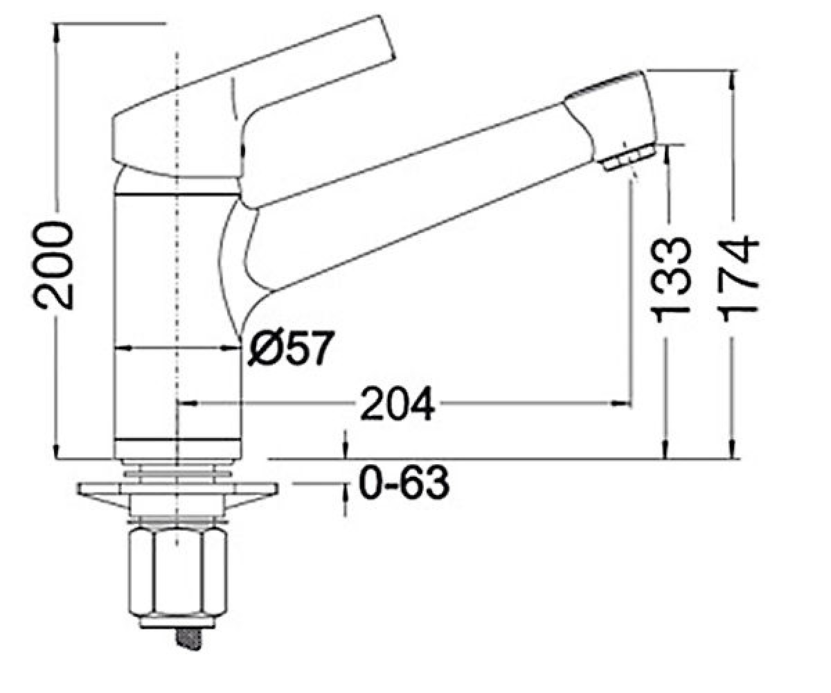 Кухонный смеситель  ELIPSO II 514890:Чертеж 