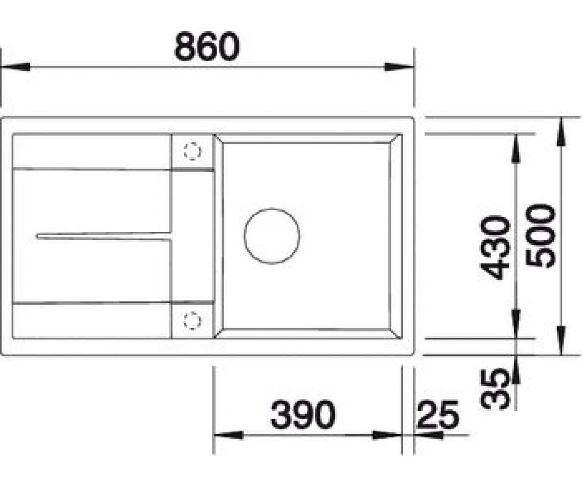 Кухонная мойка  METRA 515042:Чертеж 