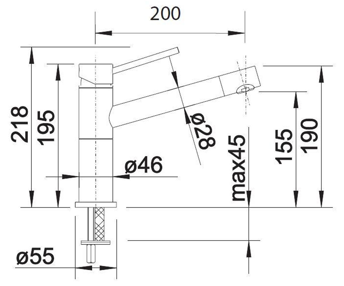 Кухонный смеситель  ALTA COMPACT 515321:Чертеж 
