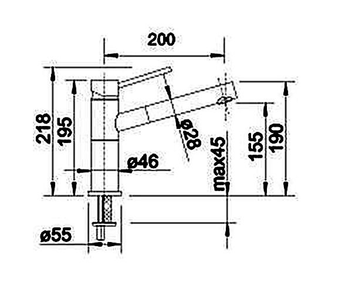 Кухонный смеситель  ALTA-S COMPACT 515331:Чертеж 