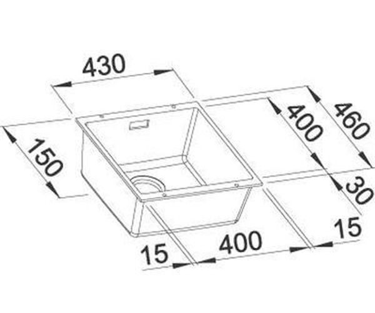 Кухонная мойка  SUBLINE 400-U 515756:Чертеж 