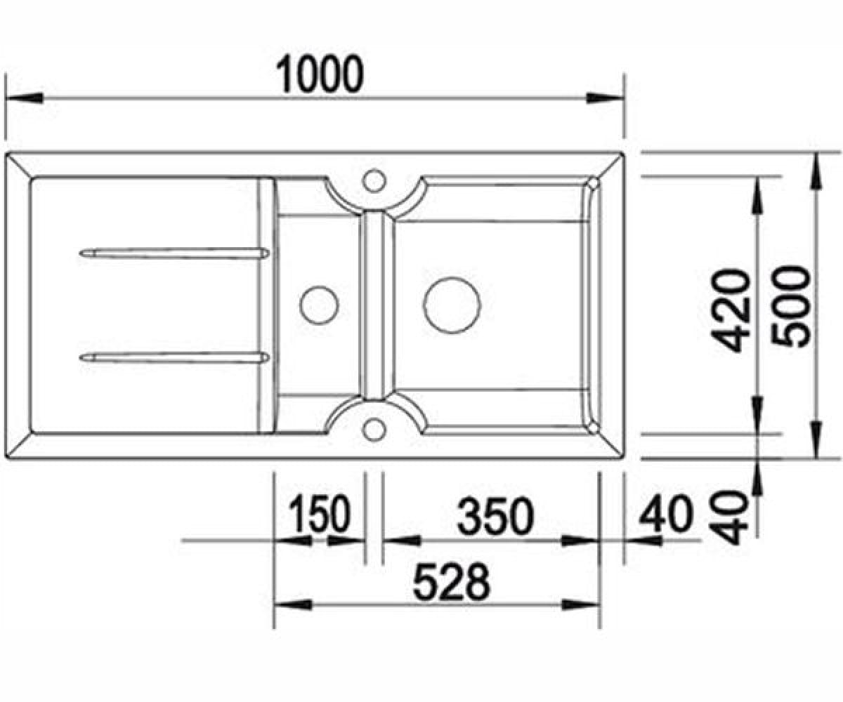 Кухонная мойка  IDESSA 6 S 516001:Чертеж 