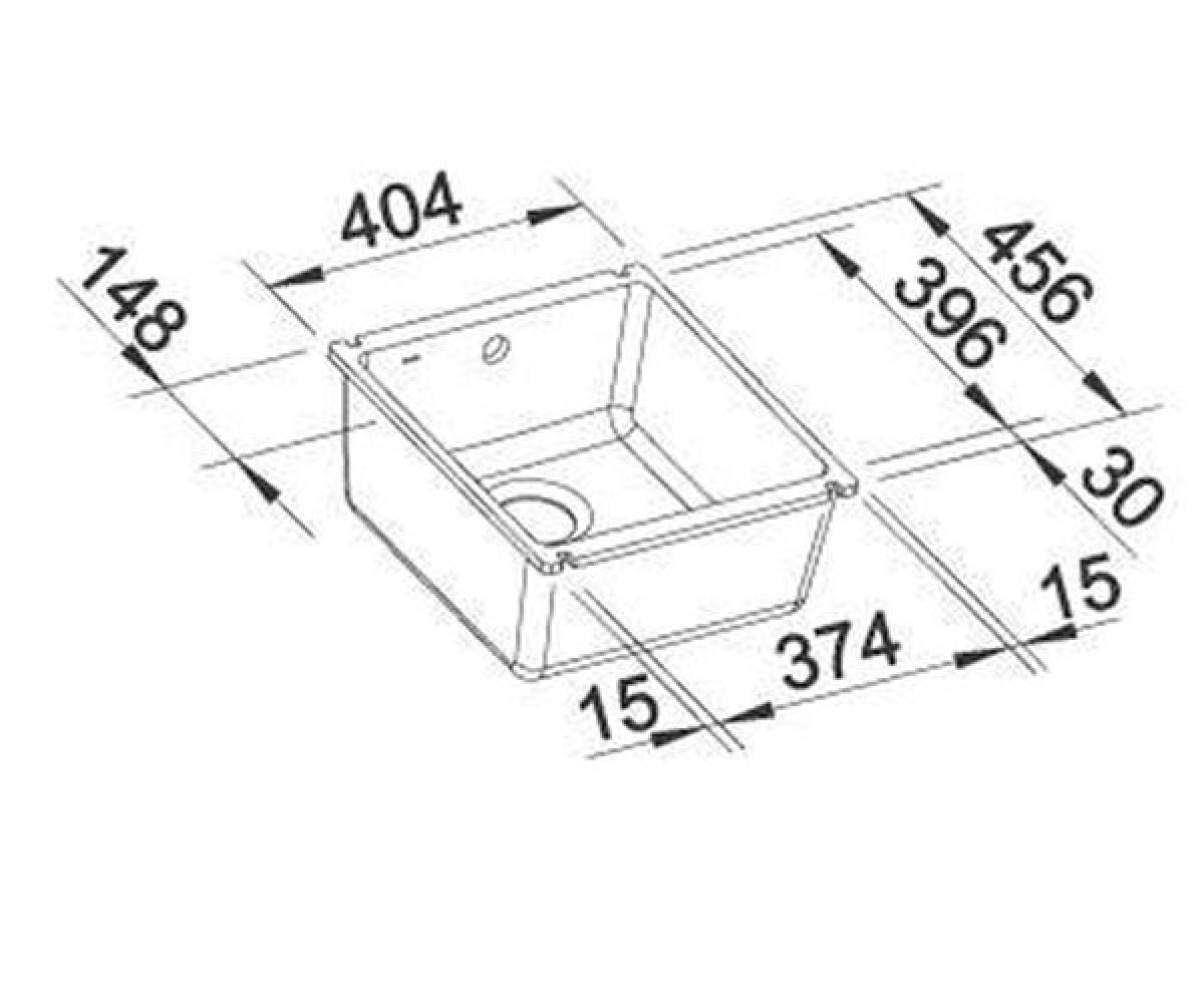 Кухонная мойка  SUBLINE 375-U 516038:Чертеж 