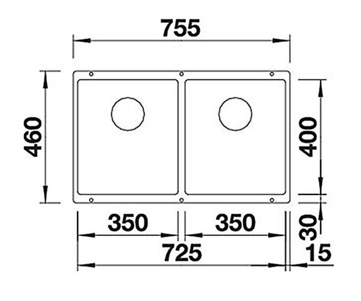 Кухонная мойка  SUBLINE 350/350-U 516292:Чертеж 