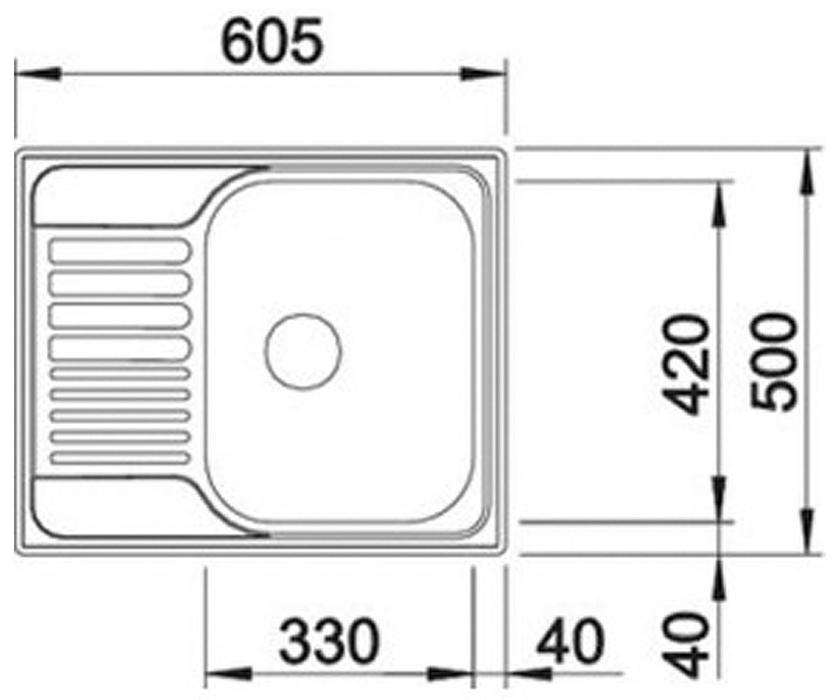 Мойка для кухни  TIPO 45 S MINI 516525:Чертеж 