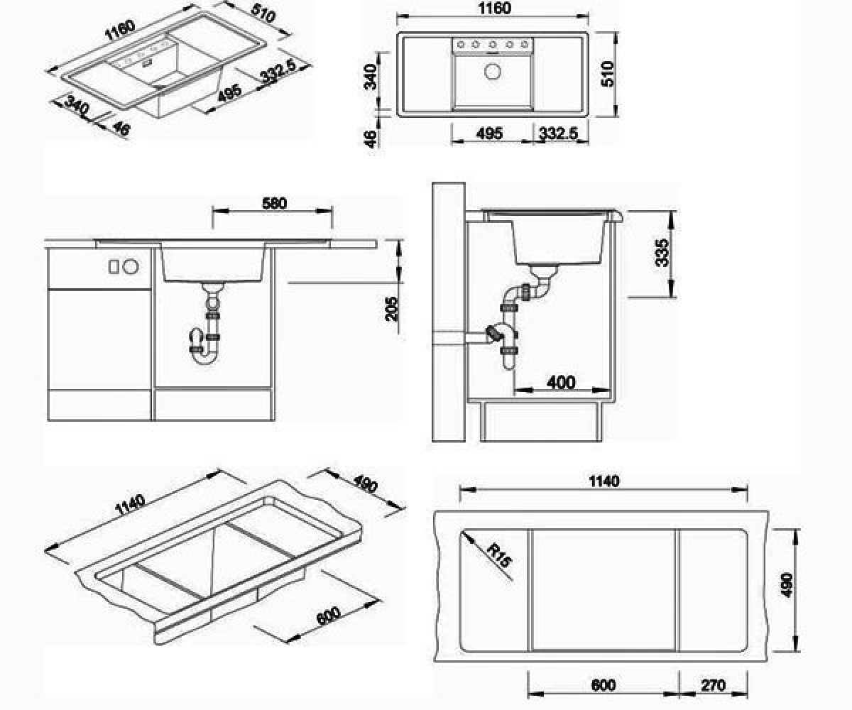 Кухонная мойка  ALAROS 6 S 516561:Чертеж 