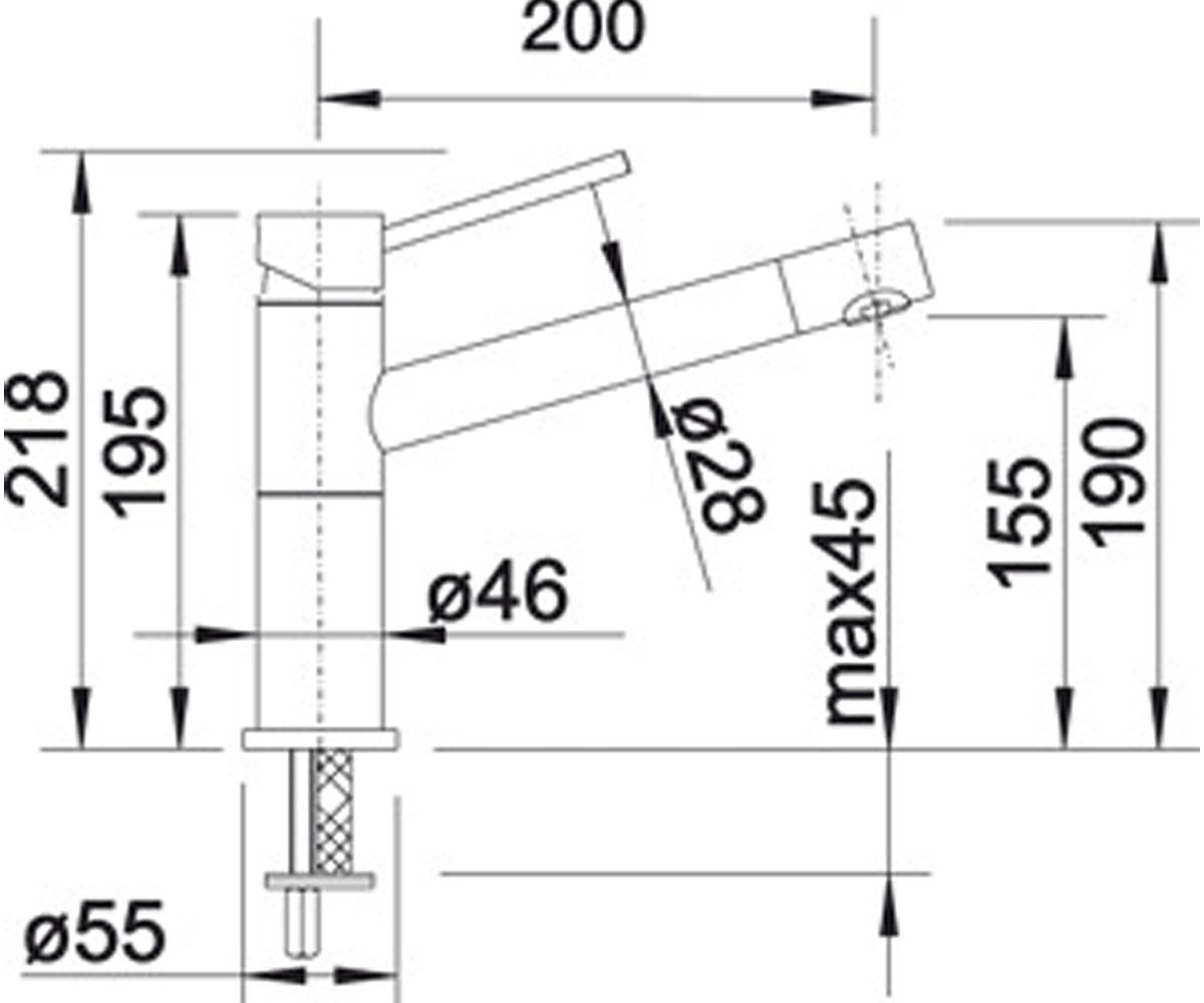 Смеситель для кухни  ALTA COMPACT 517181:Чертеж 