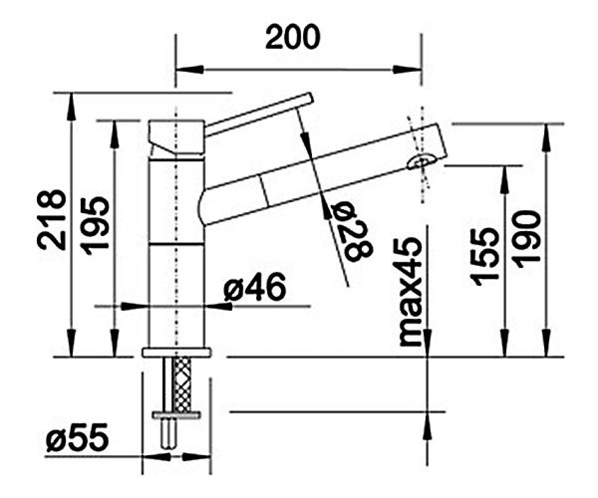 Смеситель  ALTA-S COMPACT 517182:Чертеж 