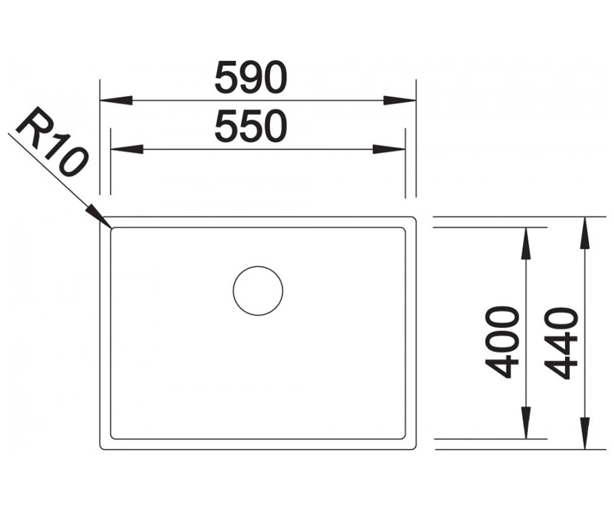 Мойка кухонная  CLARON 550-IF 517220:Чертеж 