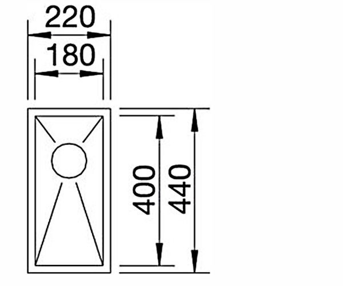 Кухонная мойка  ZEROX 180-IF 517236:Чертеж 