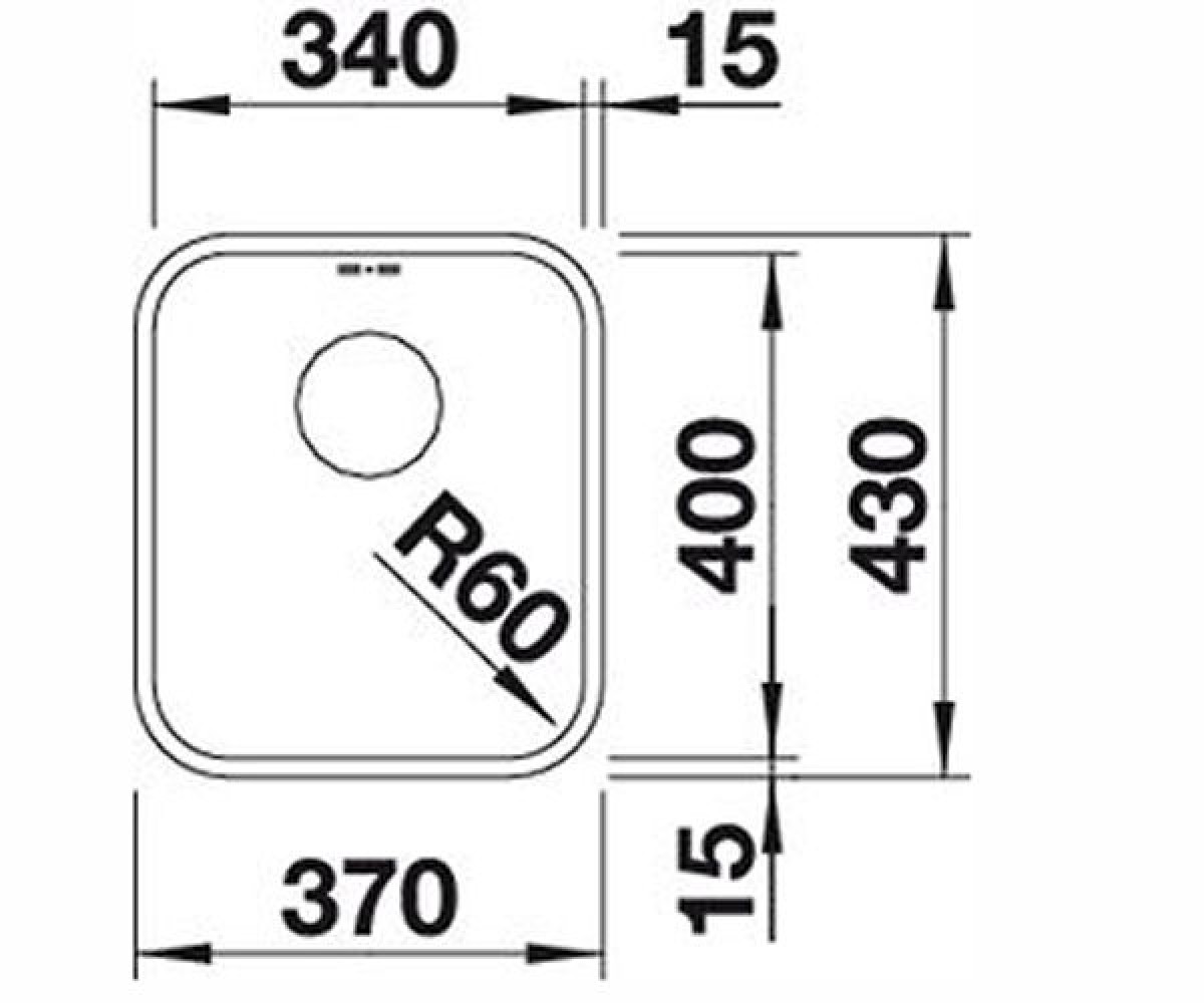 Кухонная мойка  340-U 518199:Чертеж 