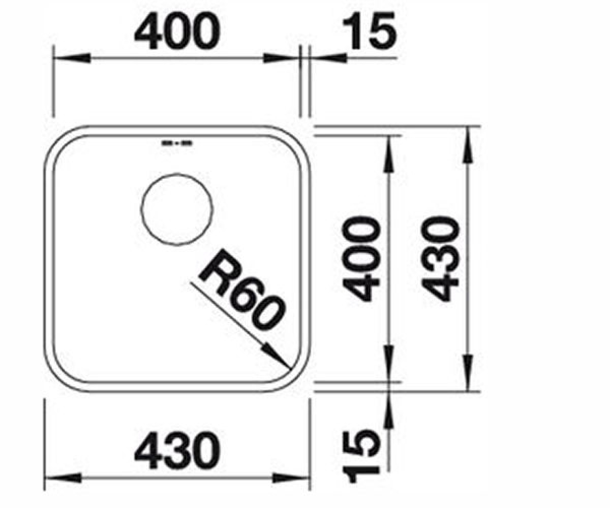 Кухонная мойка  400-U 518201:Чертеж 