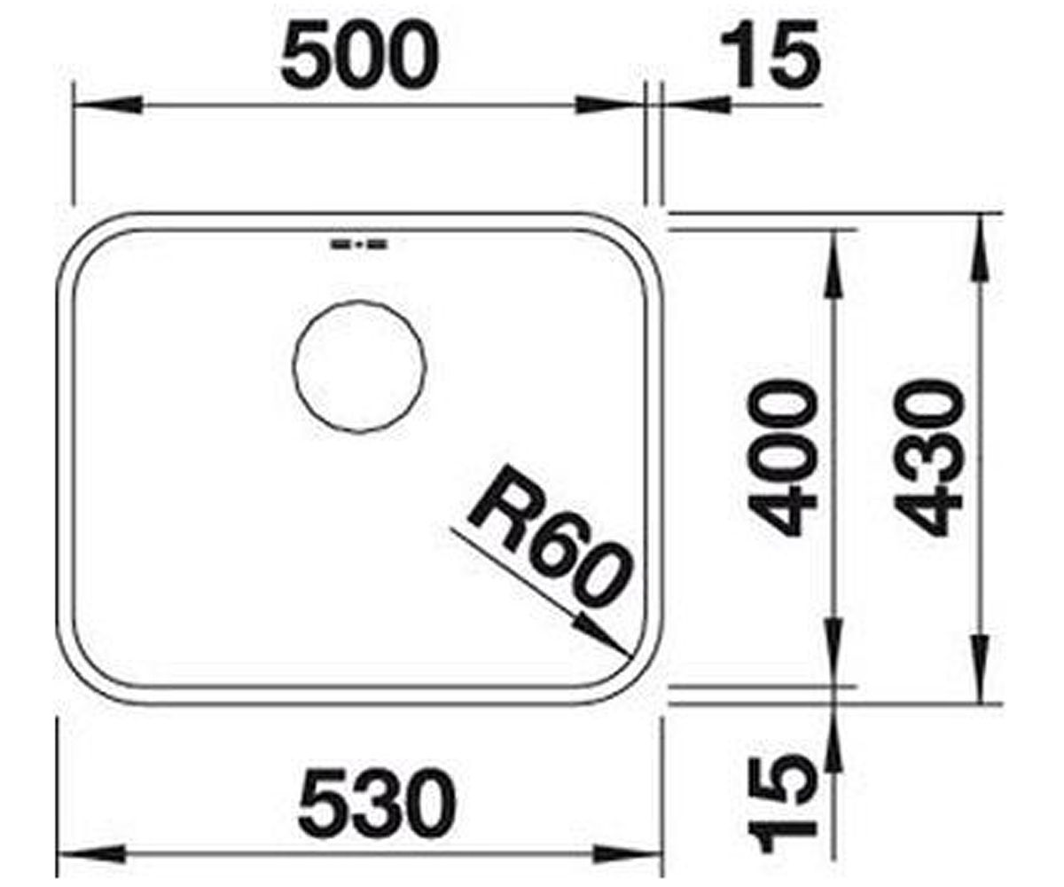 Мойка кухонная  500-U 518206:Чертеж 