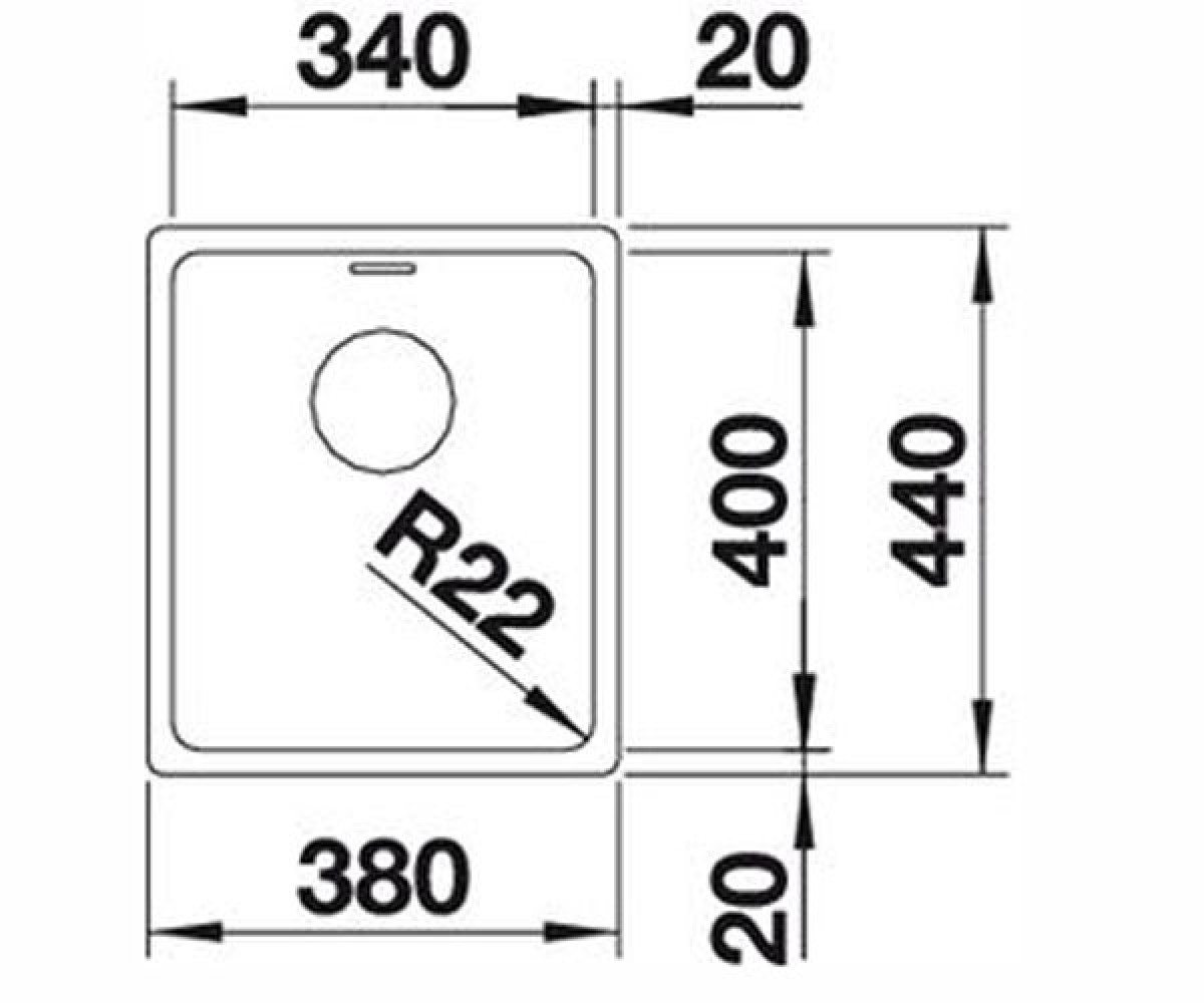 Кухонная мойка  ANDANO 340-U 518305:Чертеж 
