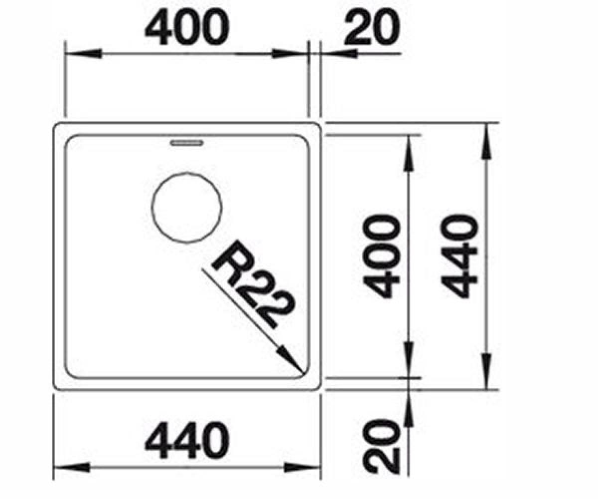 Кухонная мойка  ANDANO 400-U 518309:Чертеж 