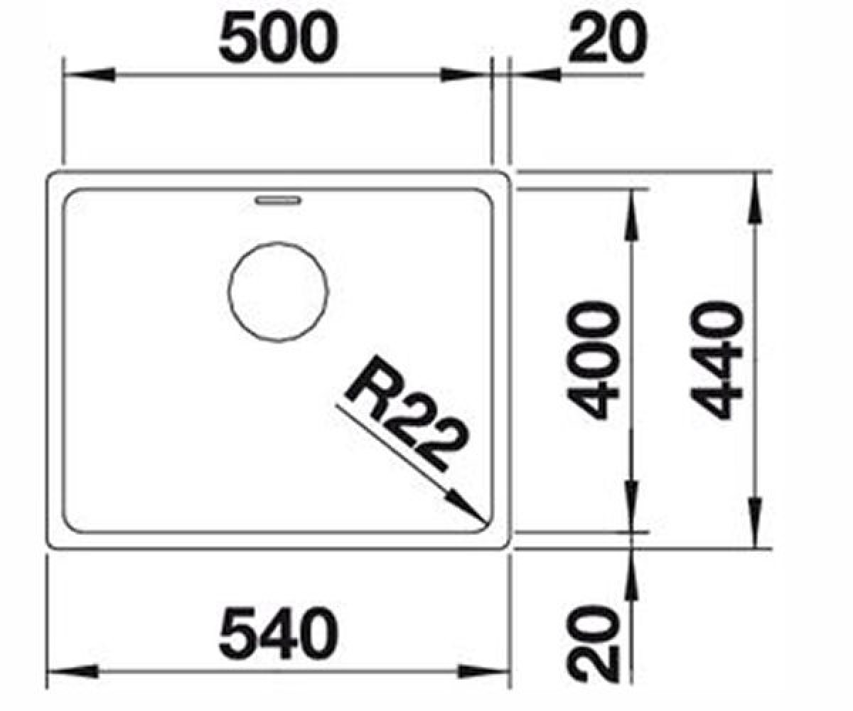 Кухонная мойка  ANDANO 500-U 518313:Чертеж 