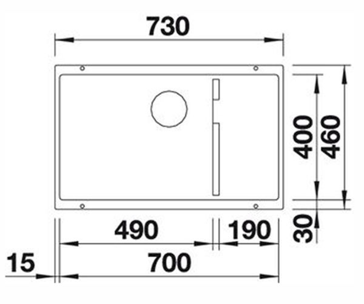 Кухонная мойка  SUBLINE 700-U LEVEL 518397:Чертеж 