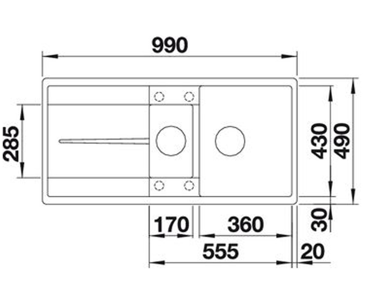 Мойка кухонная  METRA 6 S-F 519114:Чертеж 