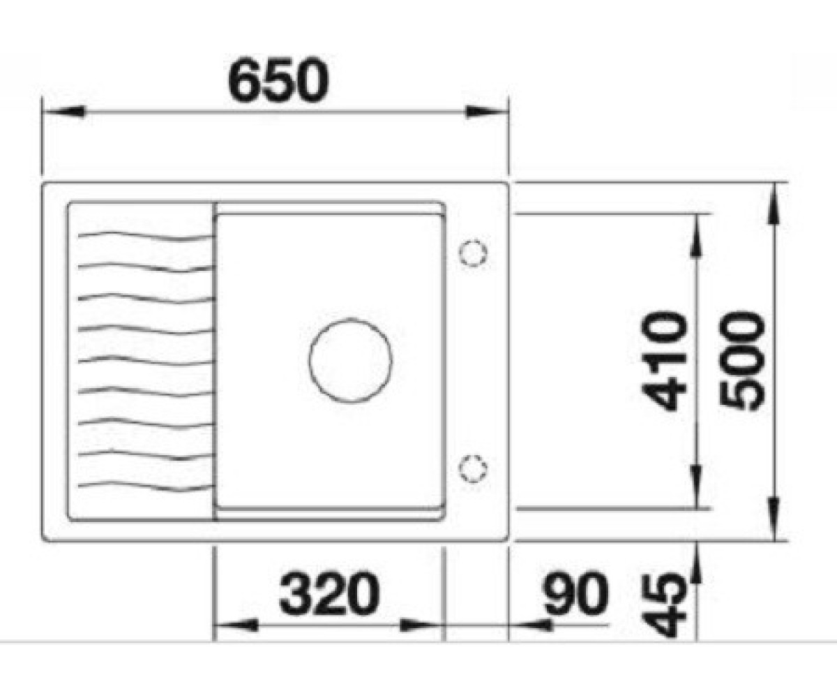 Кухонная мойка  ELON 45S 520996:Чертеж 