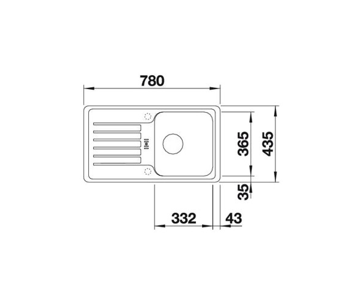 Кухонная мойка  FAVOS MINI 521405:Чертеж 