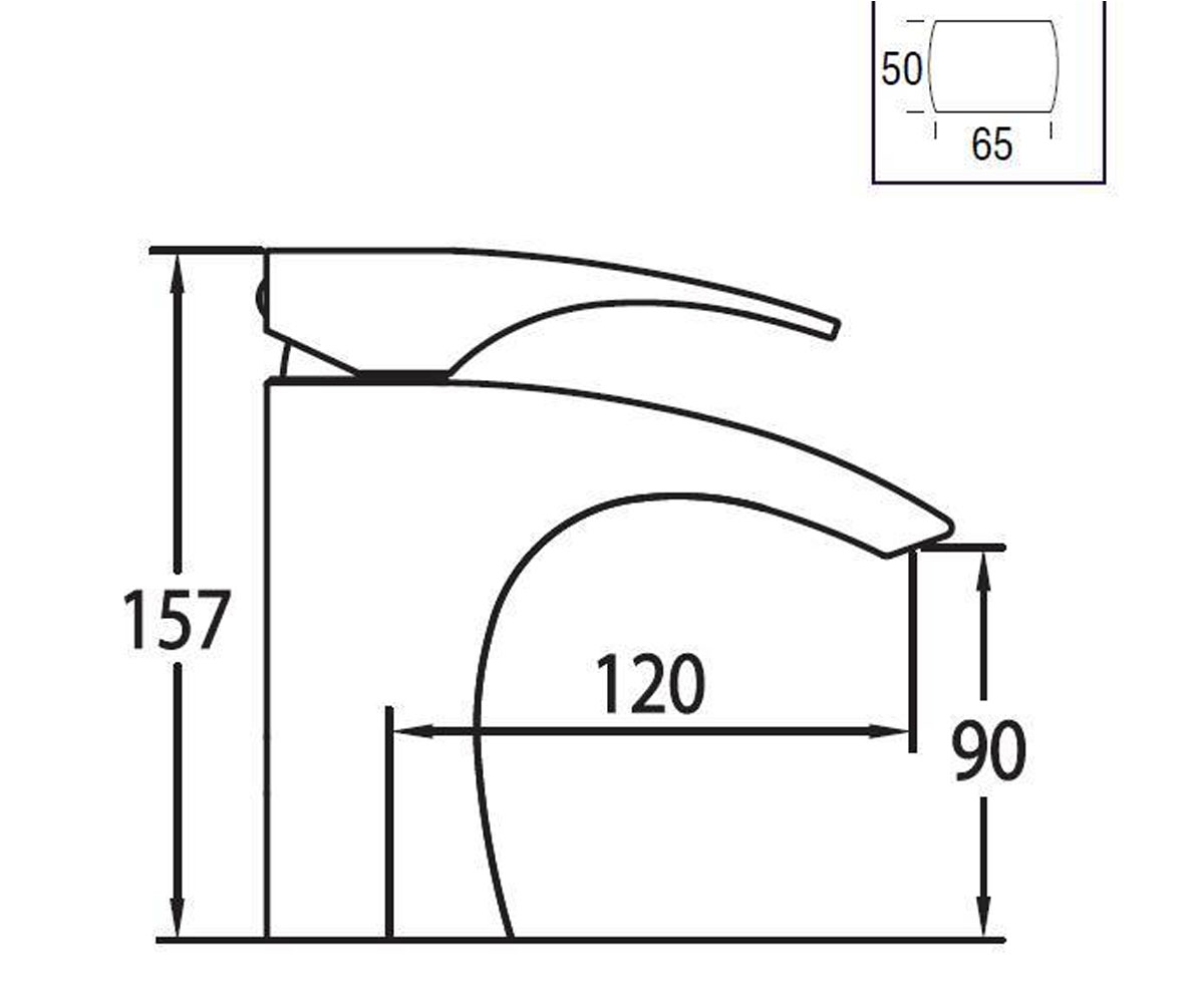 Смеситель каскадный  LIWIA LIWIA BUN 010C:Чертеж 