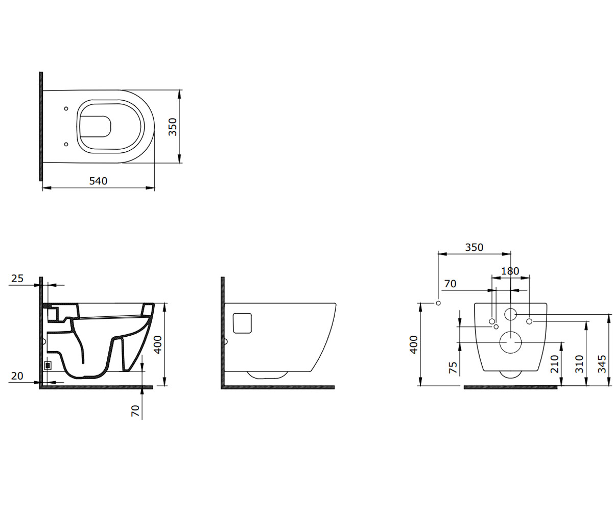 Чаша унитаза с сиденьем softclose  PARMA S 1265-001-0129+A0374-001:Чертеж 