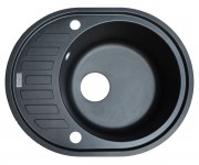 Мийка овальна BORGIO  OVM-620X500 BLACK