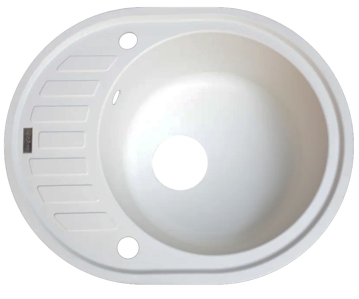 Мийка овальна BORGIO  OVM-620X500 WHITE OVM-620X500 WHITE
