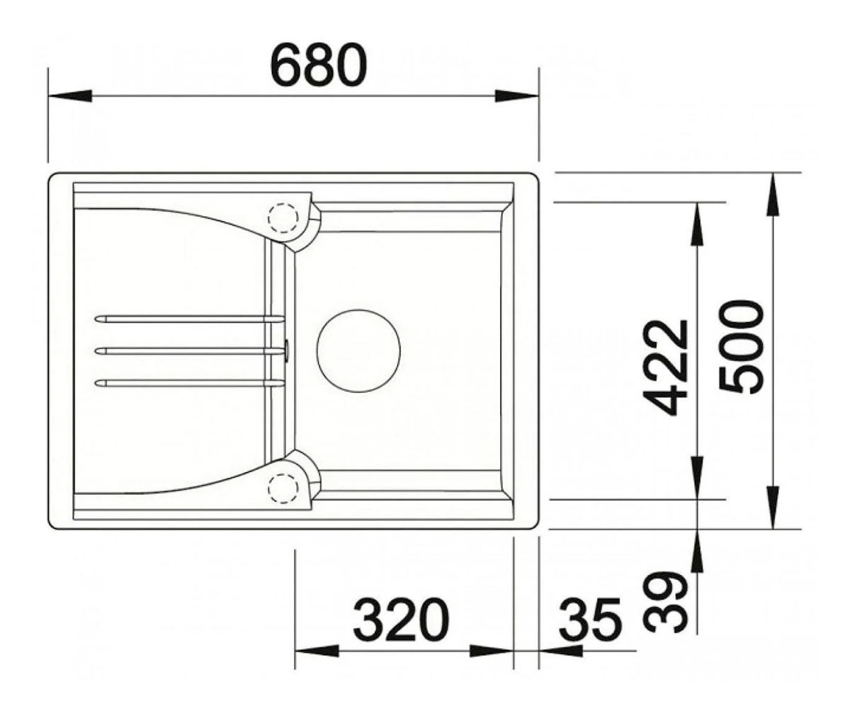 Оборачиваемая мойка  PRA-680X500 GRAY METAL:Чертеж 