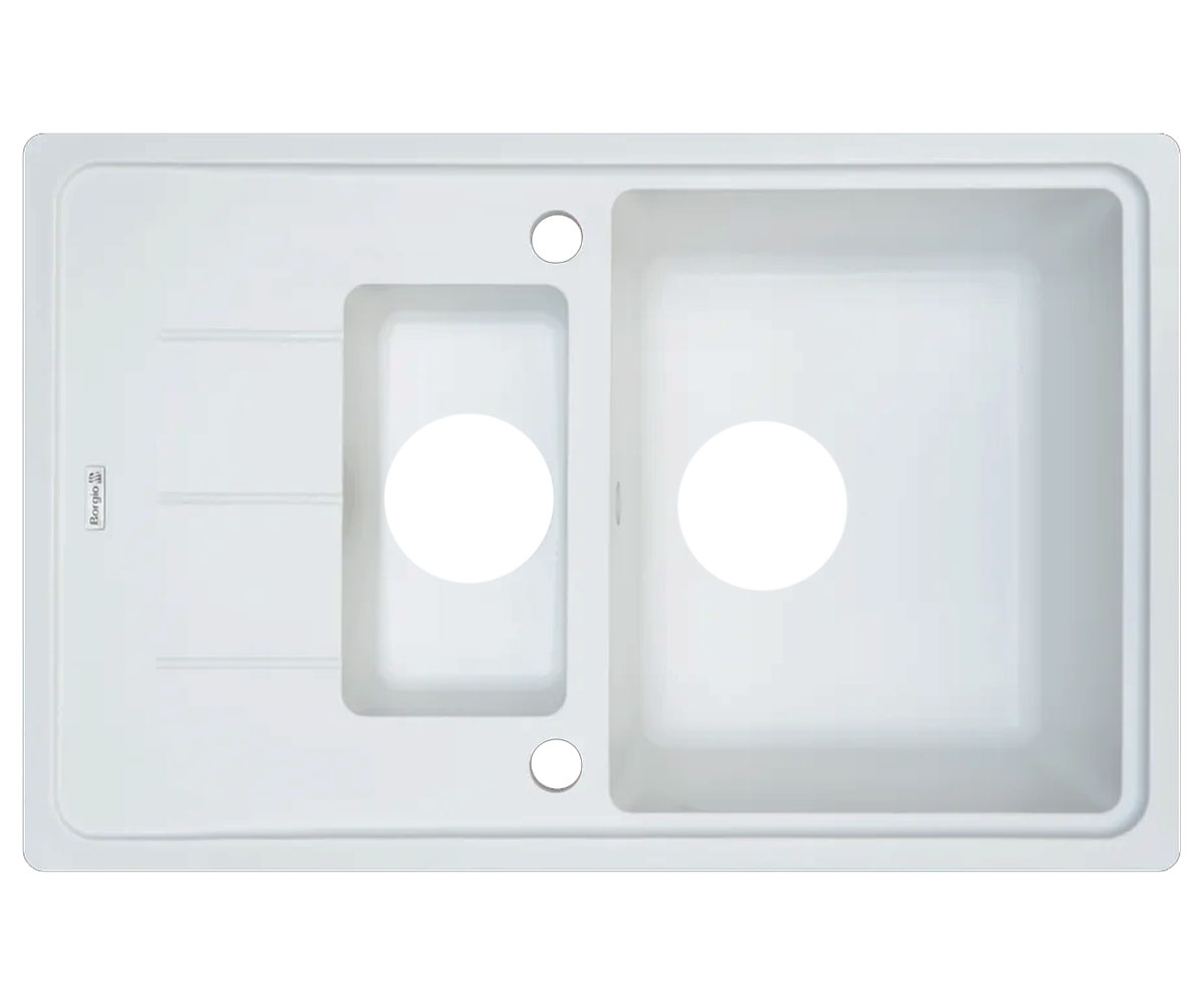 Мийка на півтори чаші BORGIO  PRFC-780X500 WHITE PRFC-780X500 WHITE