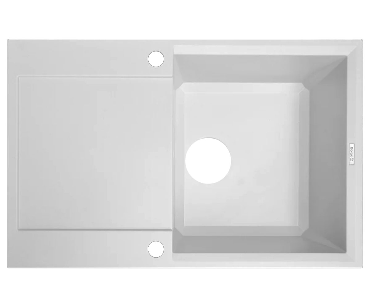 Мийка з крилом BORGIO  PRH-790X500 WHITE PRH-790X500 WHITE
