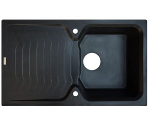 Мийка прямокутна з крилом BORGIO  PRT-860X500 BLACK