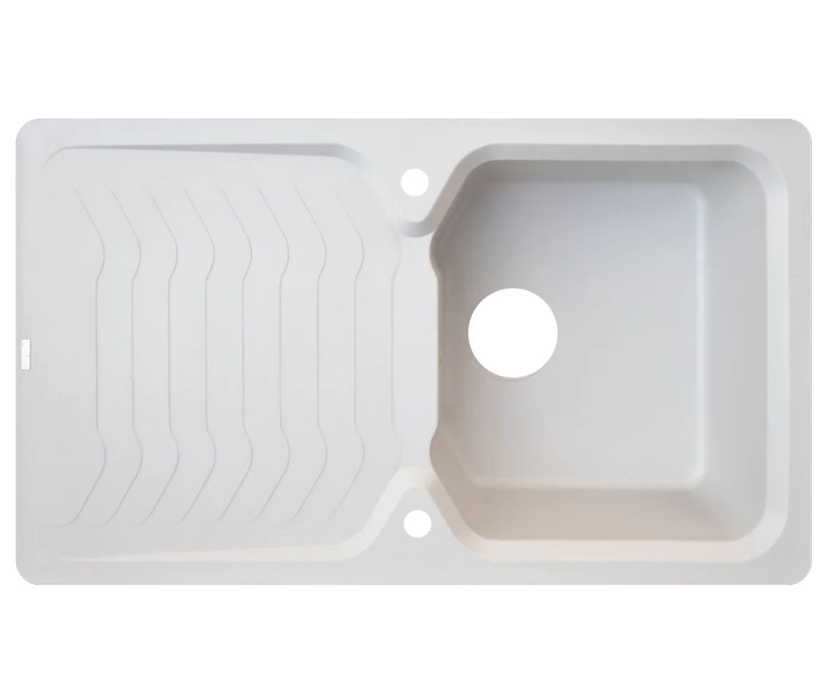 Мийка прямокутна з крилом BORGIO  PRT-860X500 PEARL PRT-860X500 PEARL